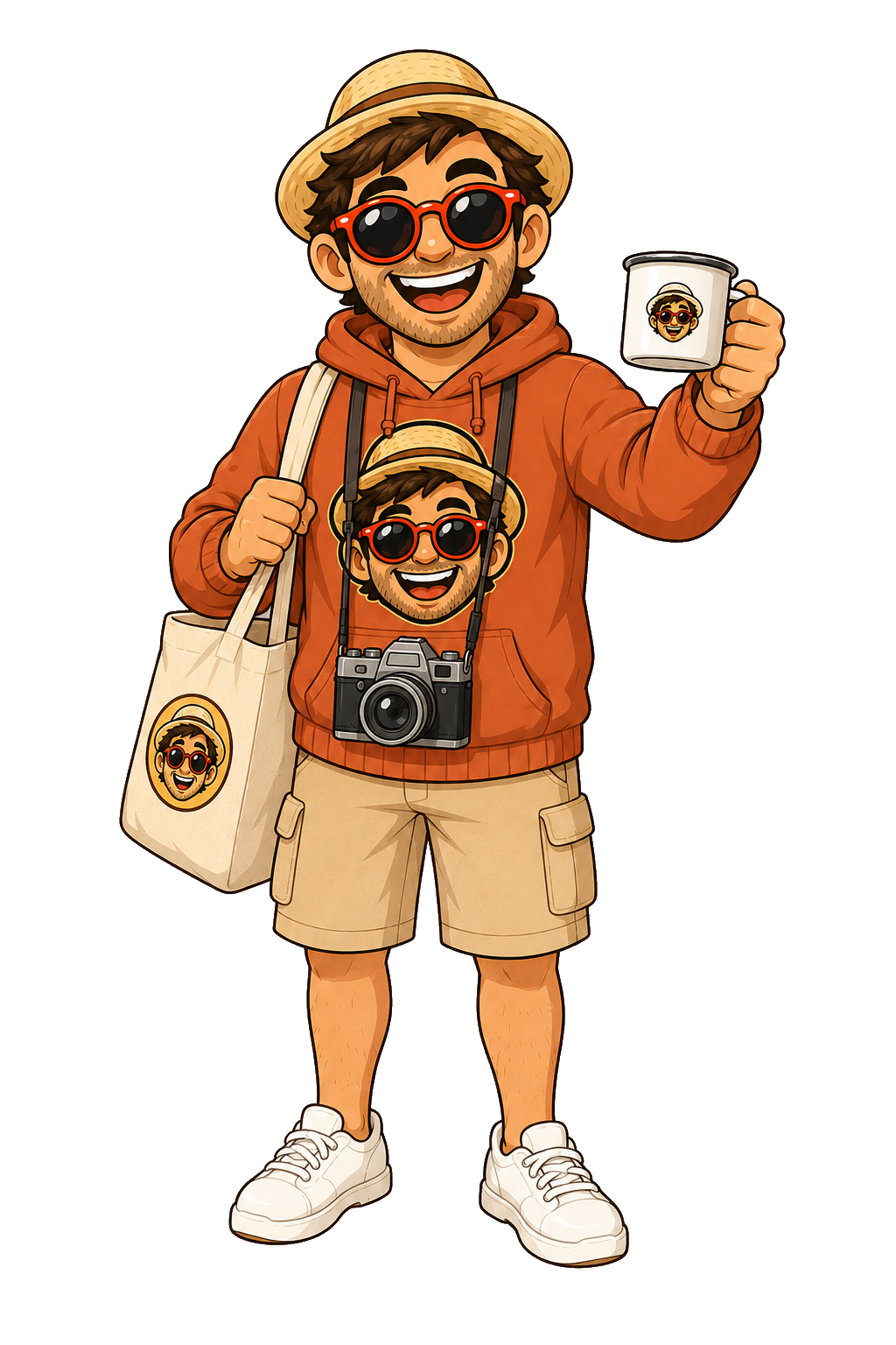 Theo wearing Lost Tourist merch